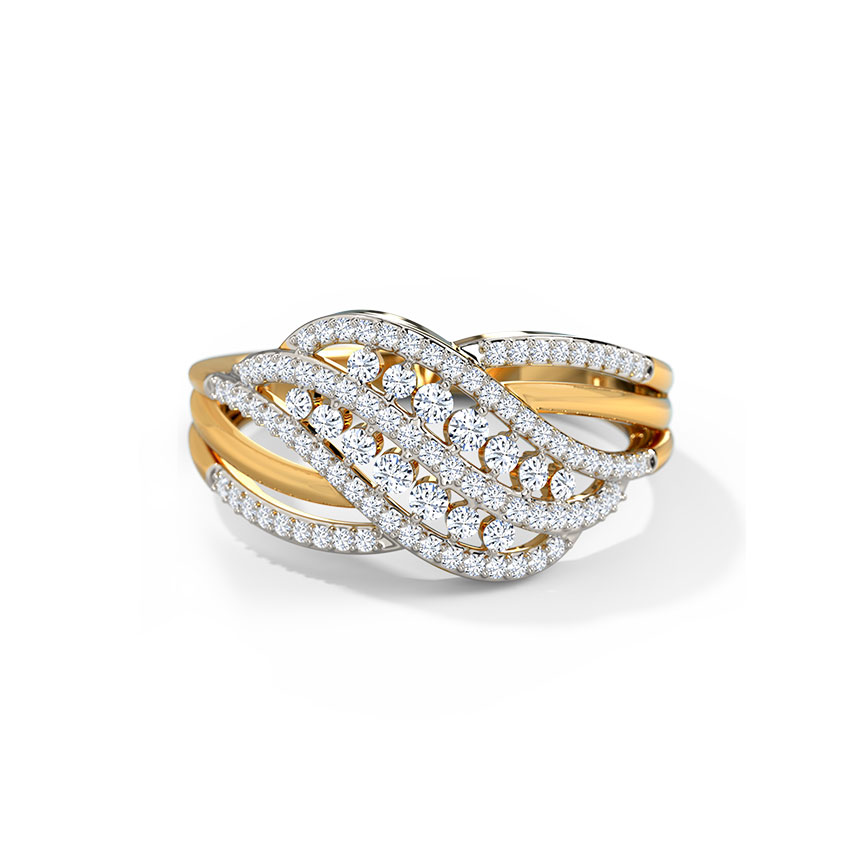 CROSSOVER DIAMOND RING